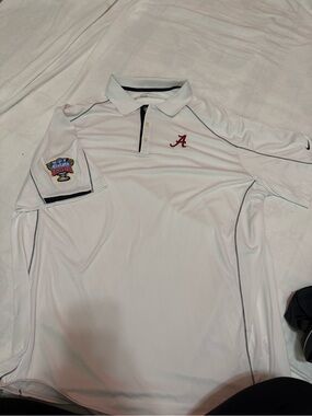 Alabama Sugar Bowl Nike White and Black Golf Polo